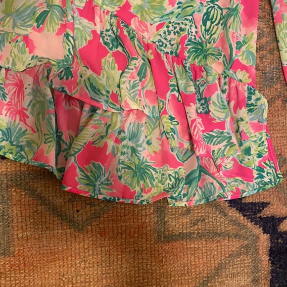 lilly pulitzer palm tree blouse - Picture 4 of 5